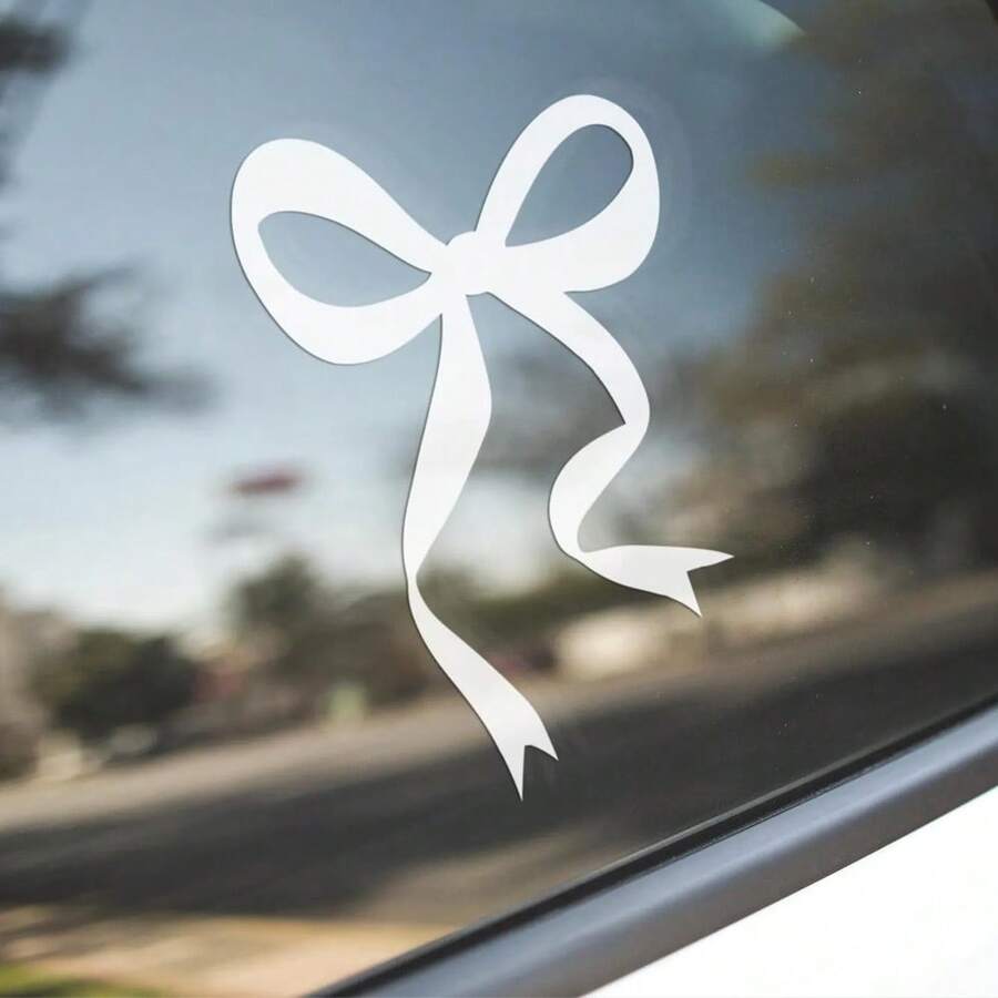 Car Accessories For Women - 1 Pc Bow Car Decal, Vinyl