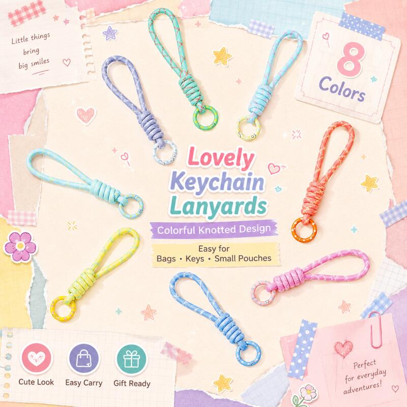 Car Accessories For Women - 2~5pcs Colorful Braided Keychain Mobile Phone