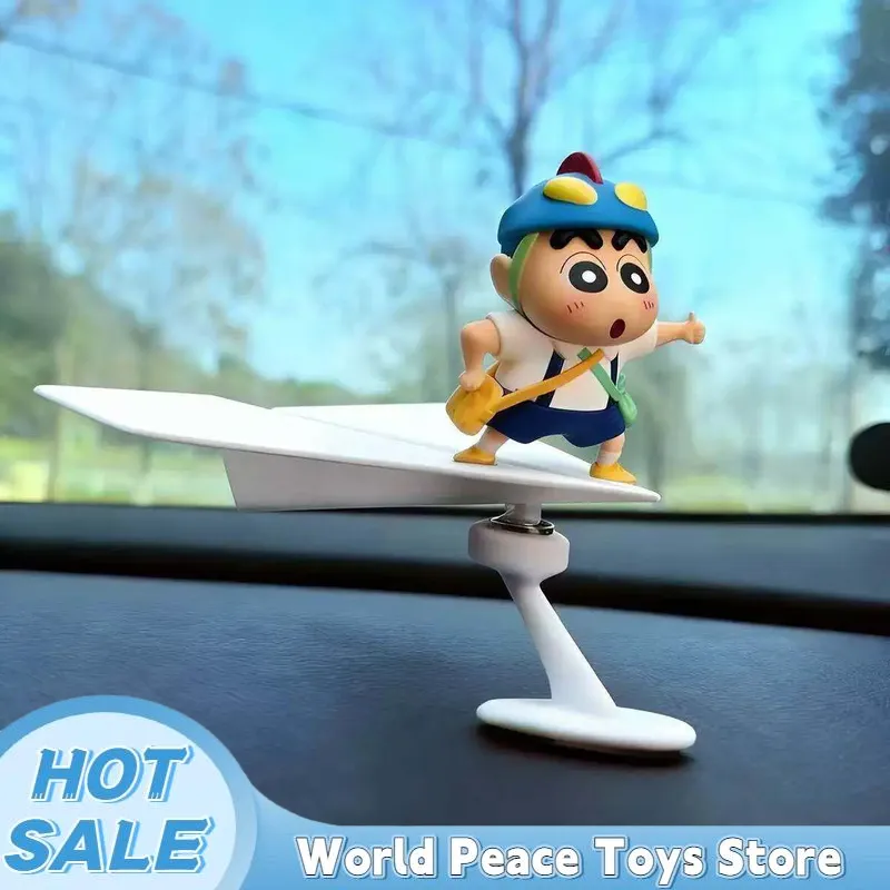 Car Accessories For Decoration - Rotate Aircraft Crayon Shin-Chan Car Dashboard