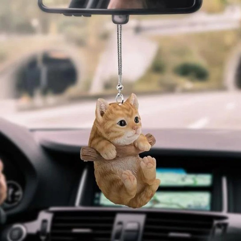 Car Pendant Mini Cat Dog Hangi - Car Accessories Mirror Hanging ulasan dan harga
