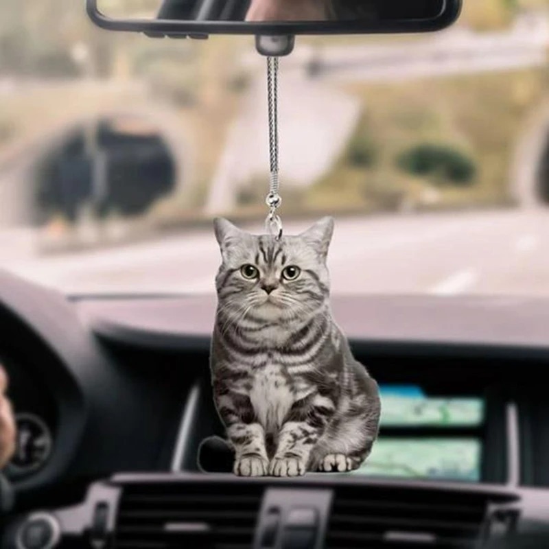 Car Pendant Mini Cat Dog Hangi - Car Accessories Mirror Hanging ulasan dan harga