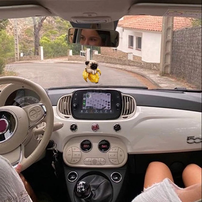 Car Pendant Mini Cat Dog Hangi - Car Accessories Mirror Hanging ulasan dan harga