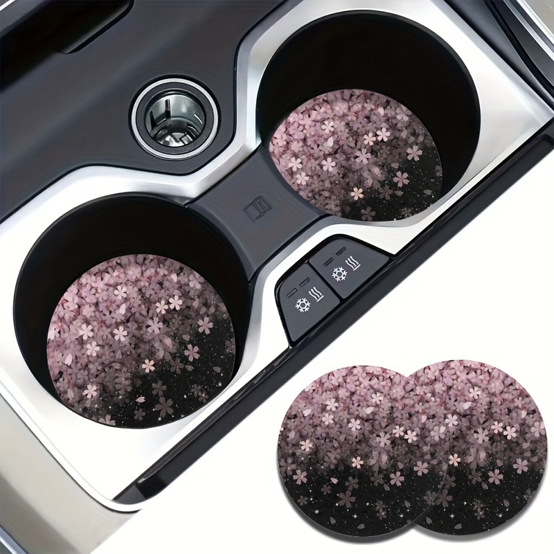 2pcs Cherry Blossom Drink Coas - Car Accessories For Women ulasan dan harga