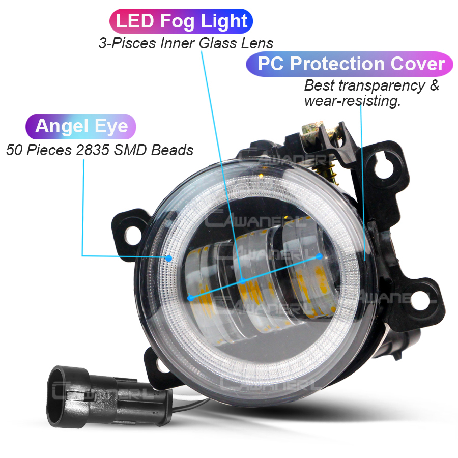 2 X Adjustable Car LED Fog Lig - Car Accessories Xcent ulasan dan harga