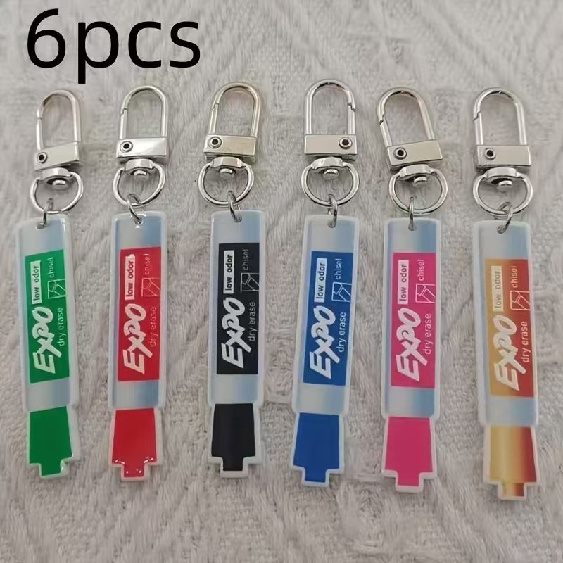 6pcs acrylic pen keychain, all - Car Accessories Gifts ulasan dan harga