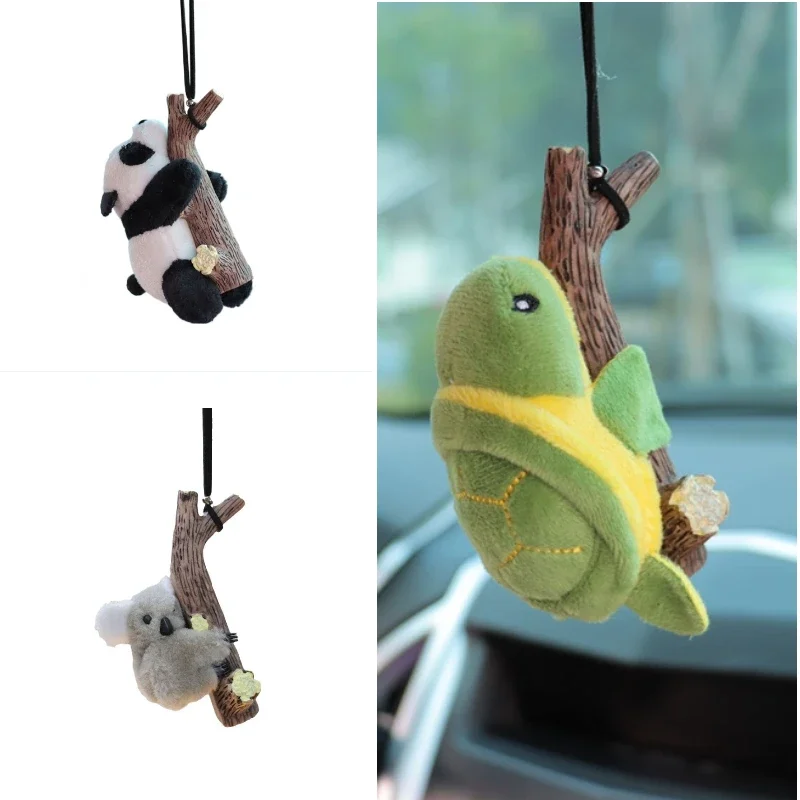 1Pc Cute Cartoon Turtle Panda  - Car Accessories Mirror Hanging ulasan dan harga