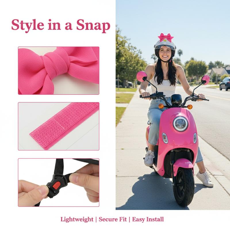 Motorcycle Helmet Bow Decorati - Car Accessories For Women ulasan dan harga