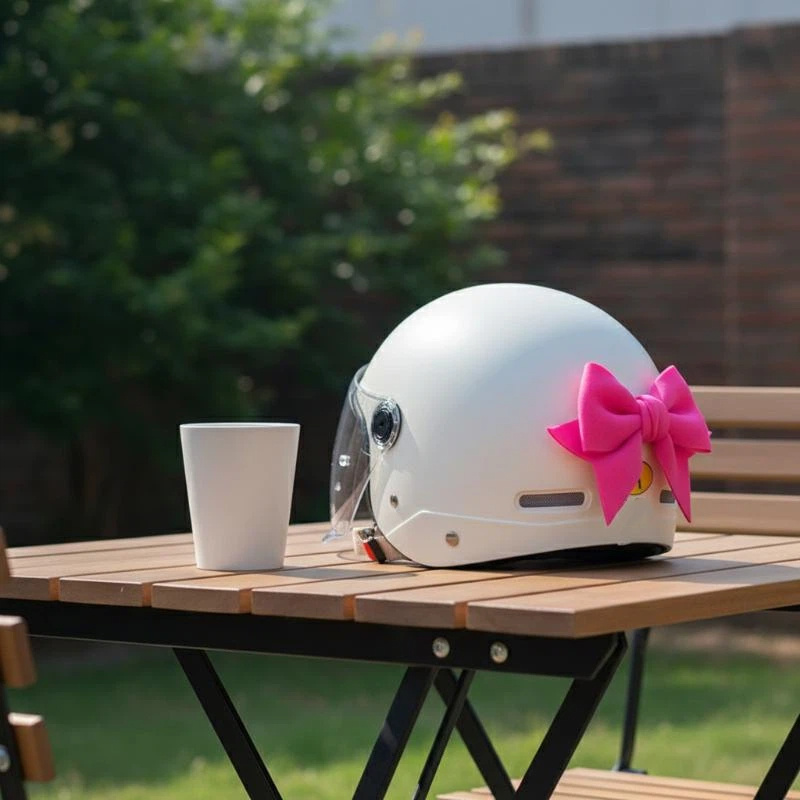 Motorcycle Helmet Bow Decorati - Car Accessories For Women ulasan dan harga