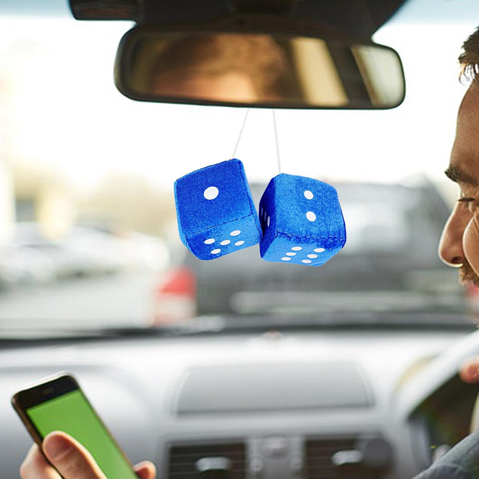 Car Pendant Colorful Plush Dic - Car Accessories Mirror Hanging ulasan dan harga
