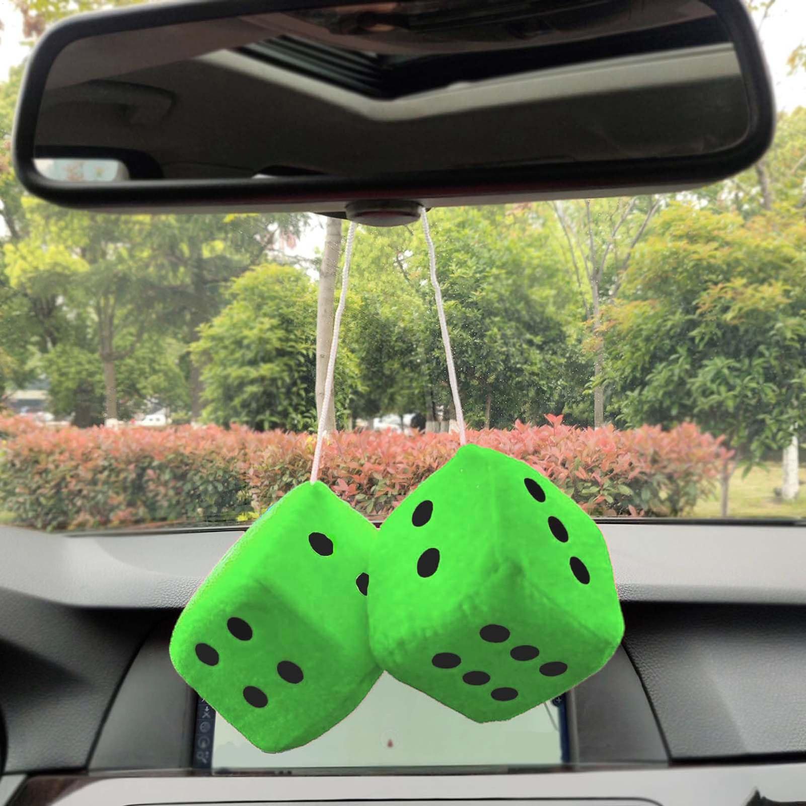 Car Pendant Colorful Plush Dic - Car Accessories Mirror Hanging ulasan dan harga