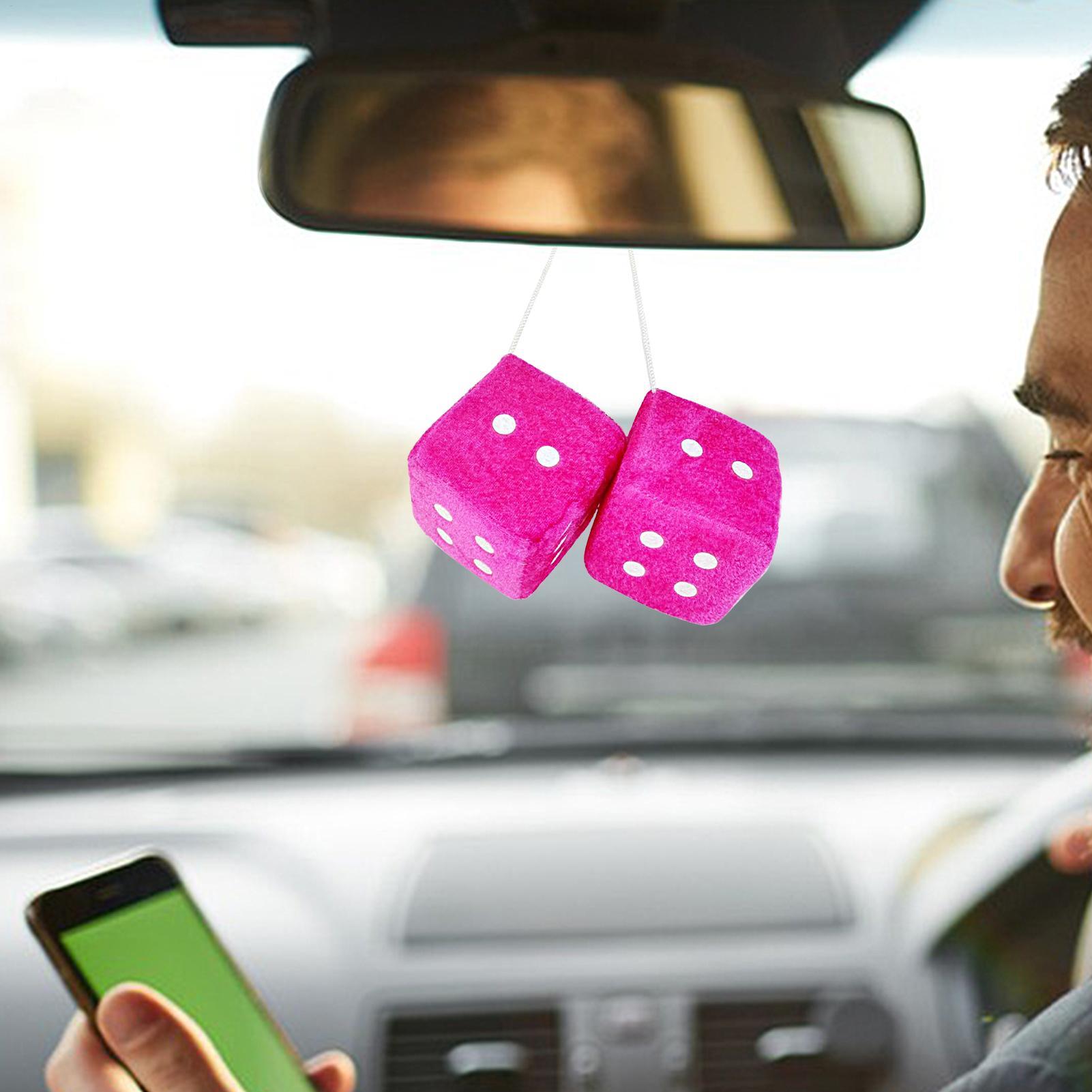 Car Pendant Colorful Plush Dic - Car Accessories Mirror Hanging ulasan dan harga