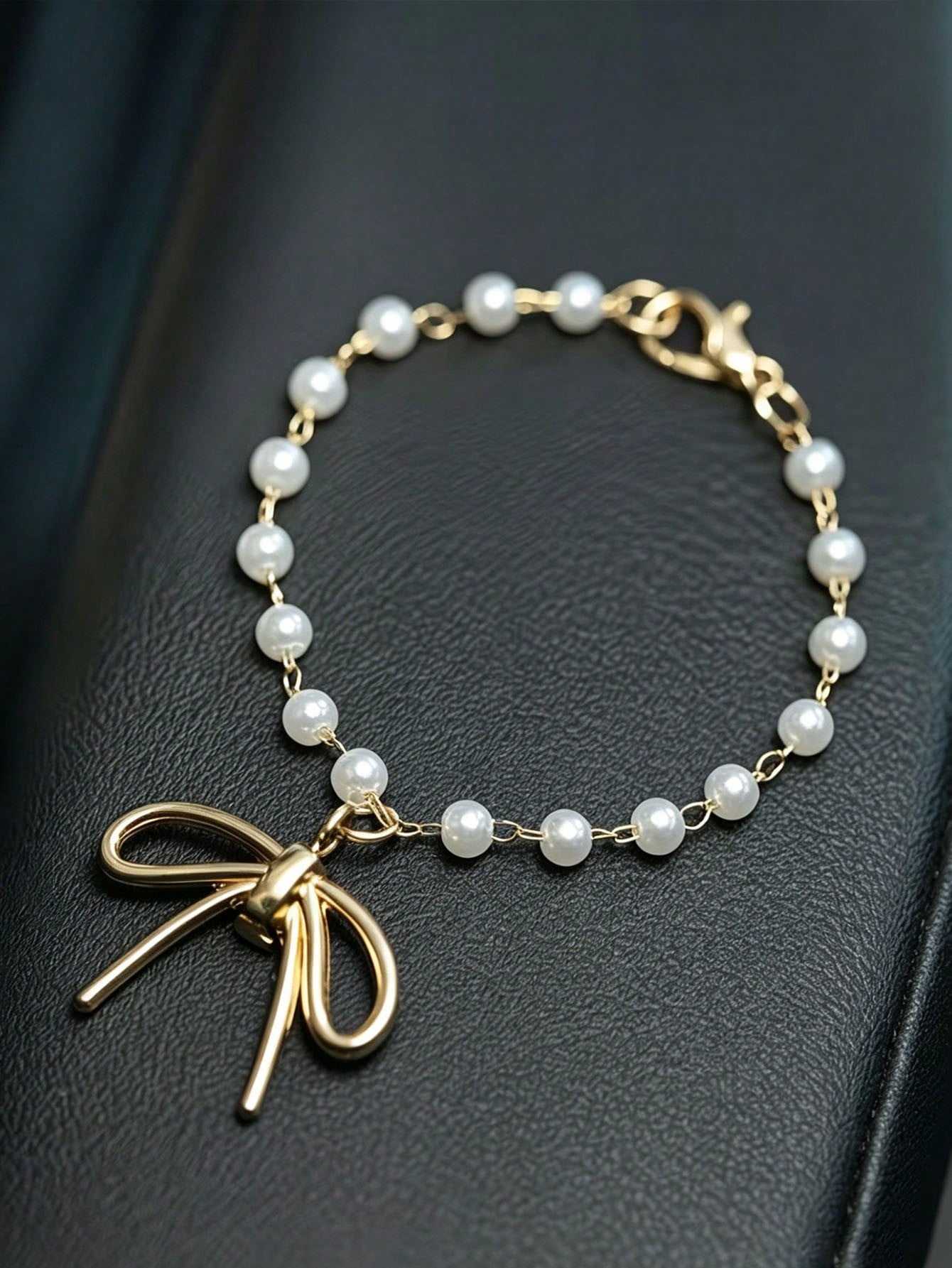 Pearl Bow Car Pendant Alloy Fa - Car Accessories Mirror Hanging ulasan dan harga