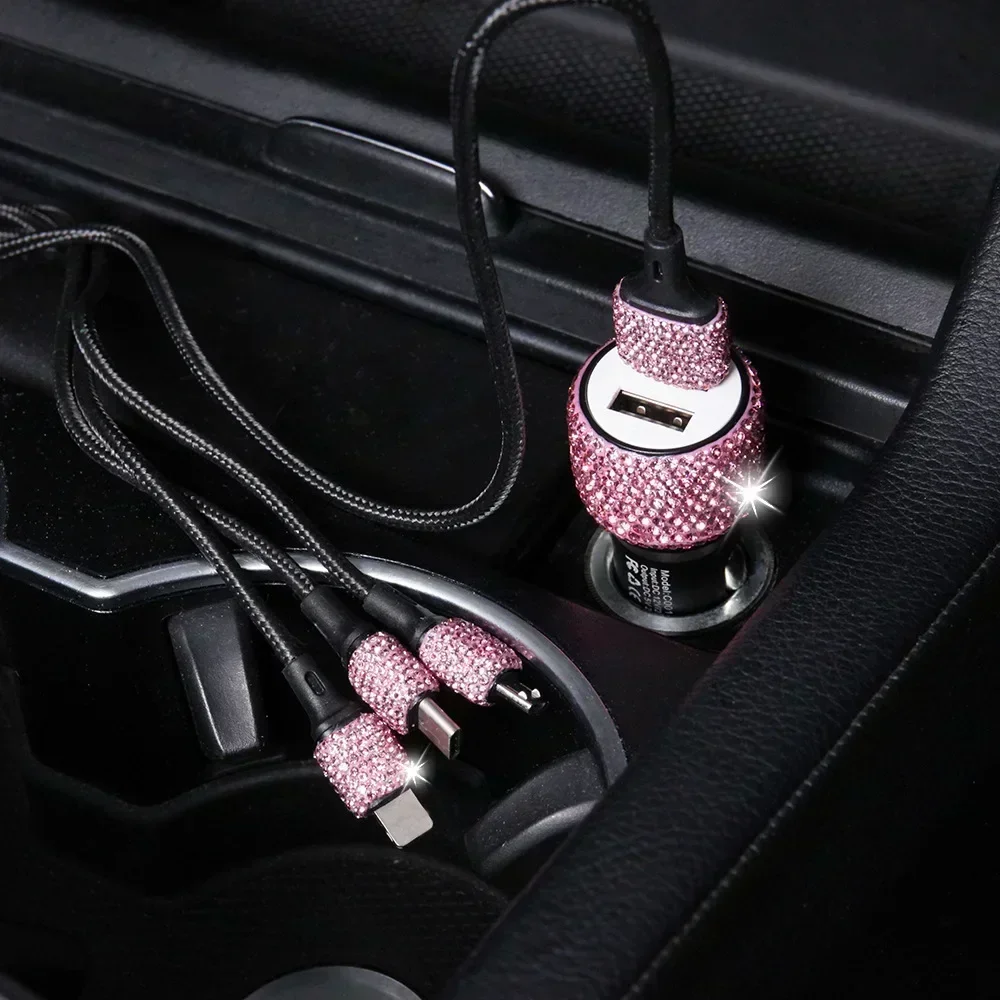 USB Car Charger 5V 2.1A Dual-P - Car Accessories For Women ulasan dan harga
