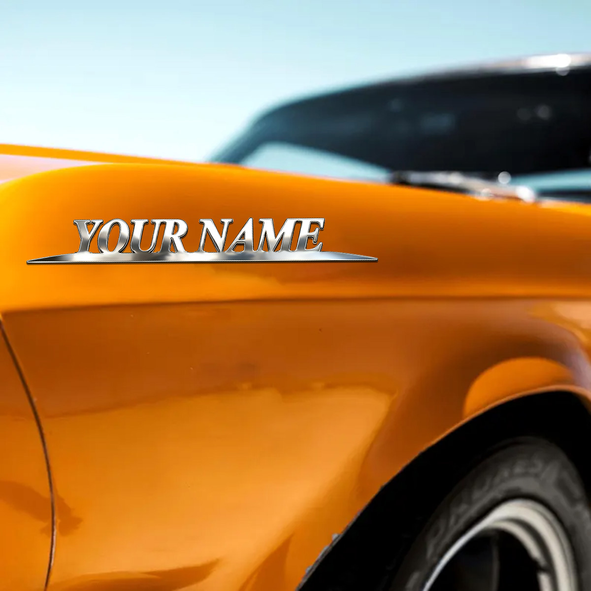 Metal Trendy YOUR NAME Sticker - Car Accessories Rear ulasan dan harga