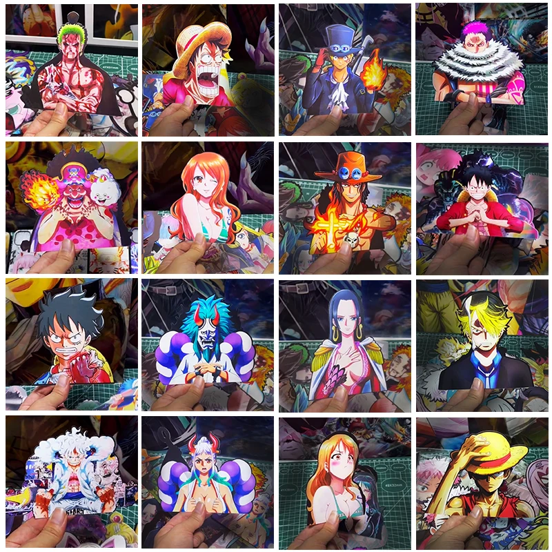ONE PIECE 3D Lenticular Sticke - Car Accessories Japanese ulasan dan harga