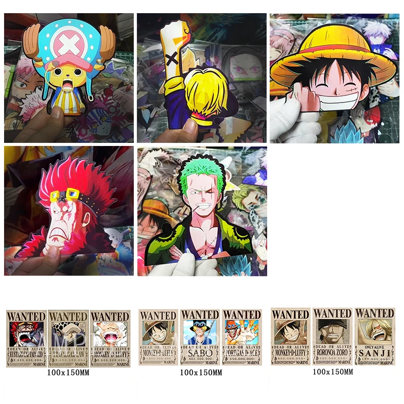 ONE PIECE 3D Lenticular Sticke - Car Accessories Japanese ulasan dan harga