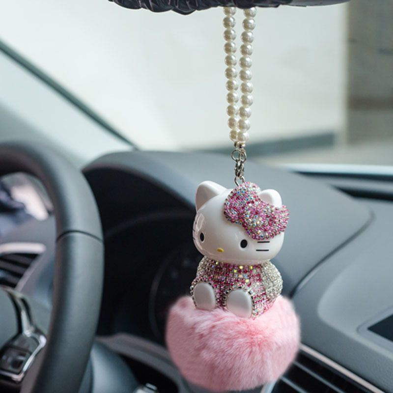 Hello Kitty Car Pendant Decora - Car Accessories Mirror Hanging ulasan dan harga