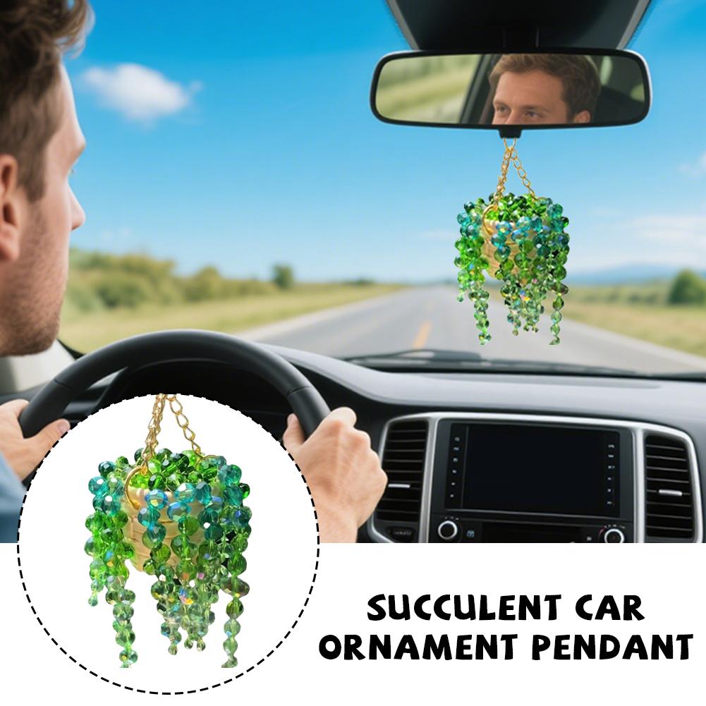 Handmade Crystal Bead Trailing - Car Accessories Mirror Hanging ulasan dan harga