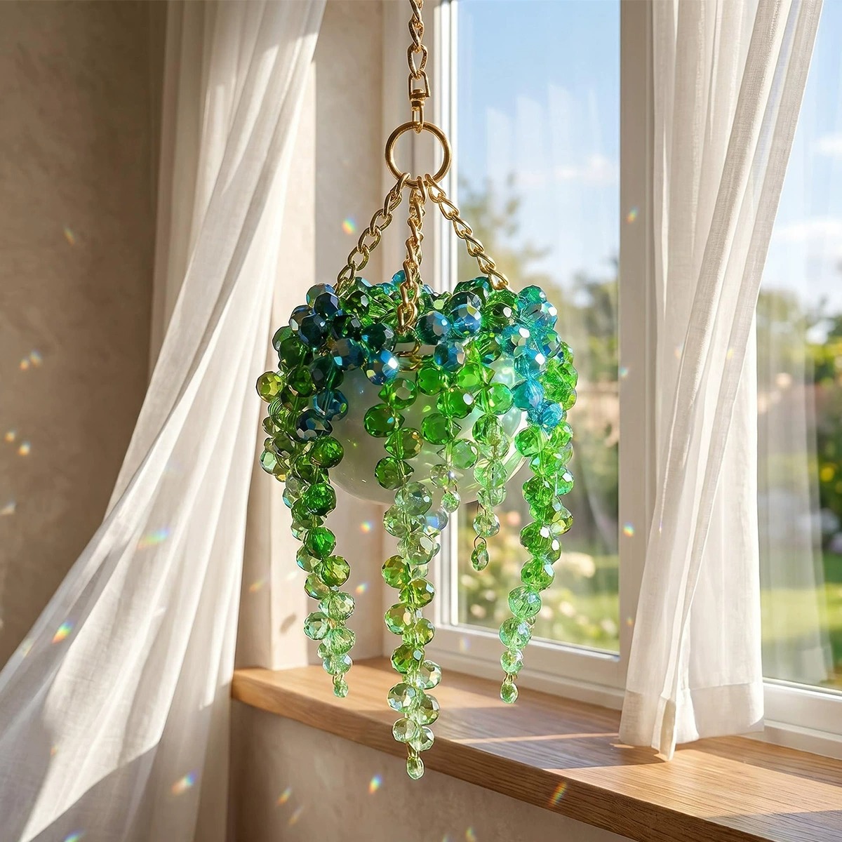 Handmade Crystal Bead Trailing - Car Accessories Mirror Hanging ulasan dan harga