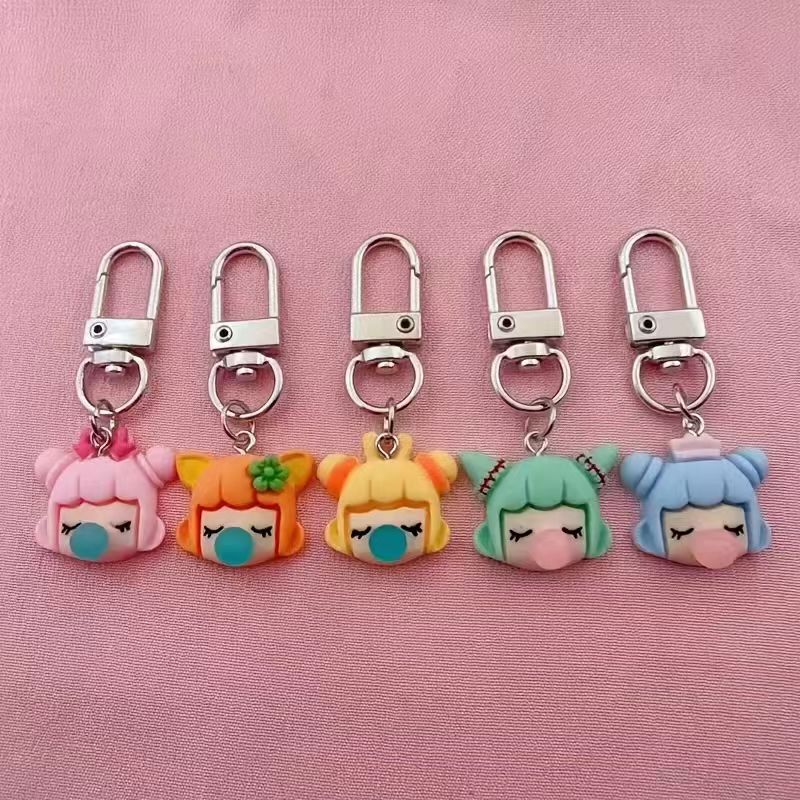 5pcs resin girl keychain, suit - Car Accessories Gifts ulasan dan harga