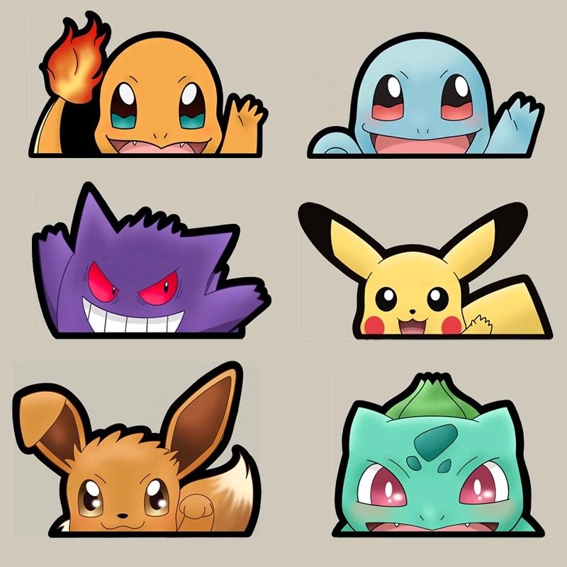 Pokémon car window sticker, Po - Car Accessories Rear ulasan dan harga