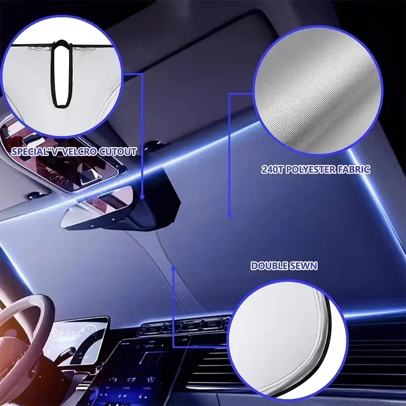 Car Front Window Sunshade UV P - Car Accessories Gifts ulasan dan harga