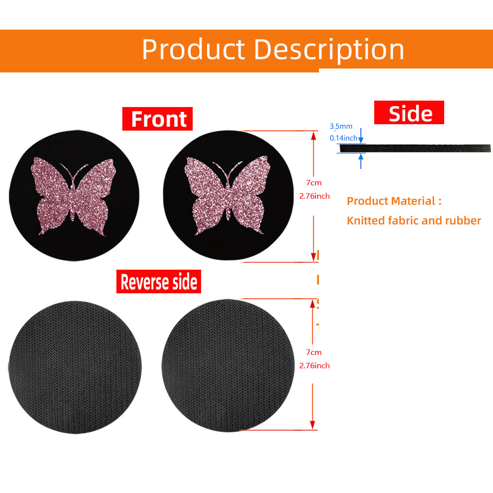 Two Cute Pink Butterflies Glit - Car Accessories For Women ulasan dan harga
